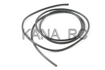 Cable de silicona color negro 12 swq (100cm). Etronik