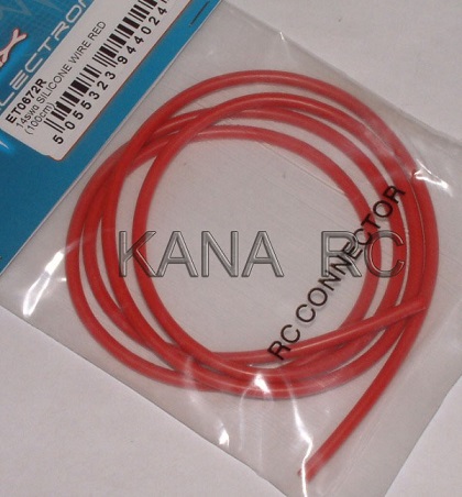 Cable de silicona color rojo 14 swq (100cm). Etronik