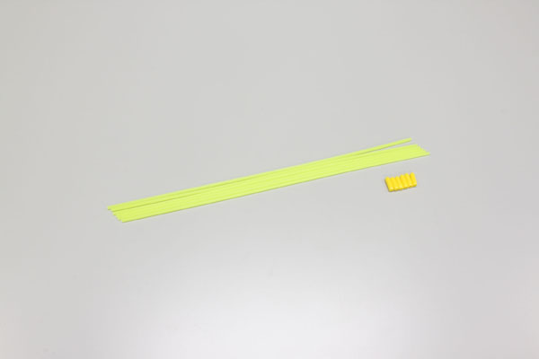Tubos de antena amarillos fluorescentes 6u MP9