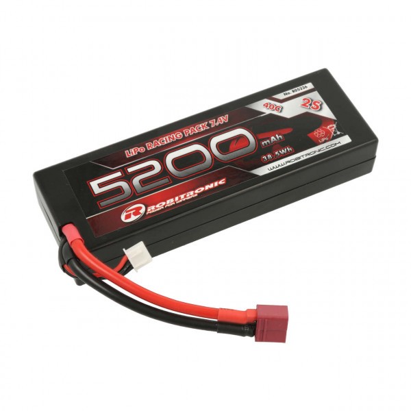 Bateria Robitronic LiPo 5200mAh 2S 40C T-Plug